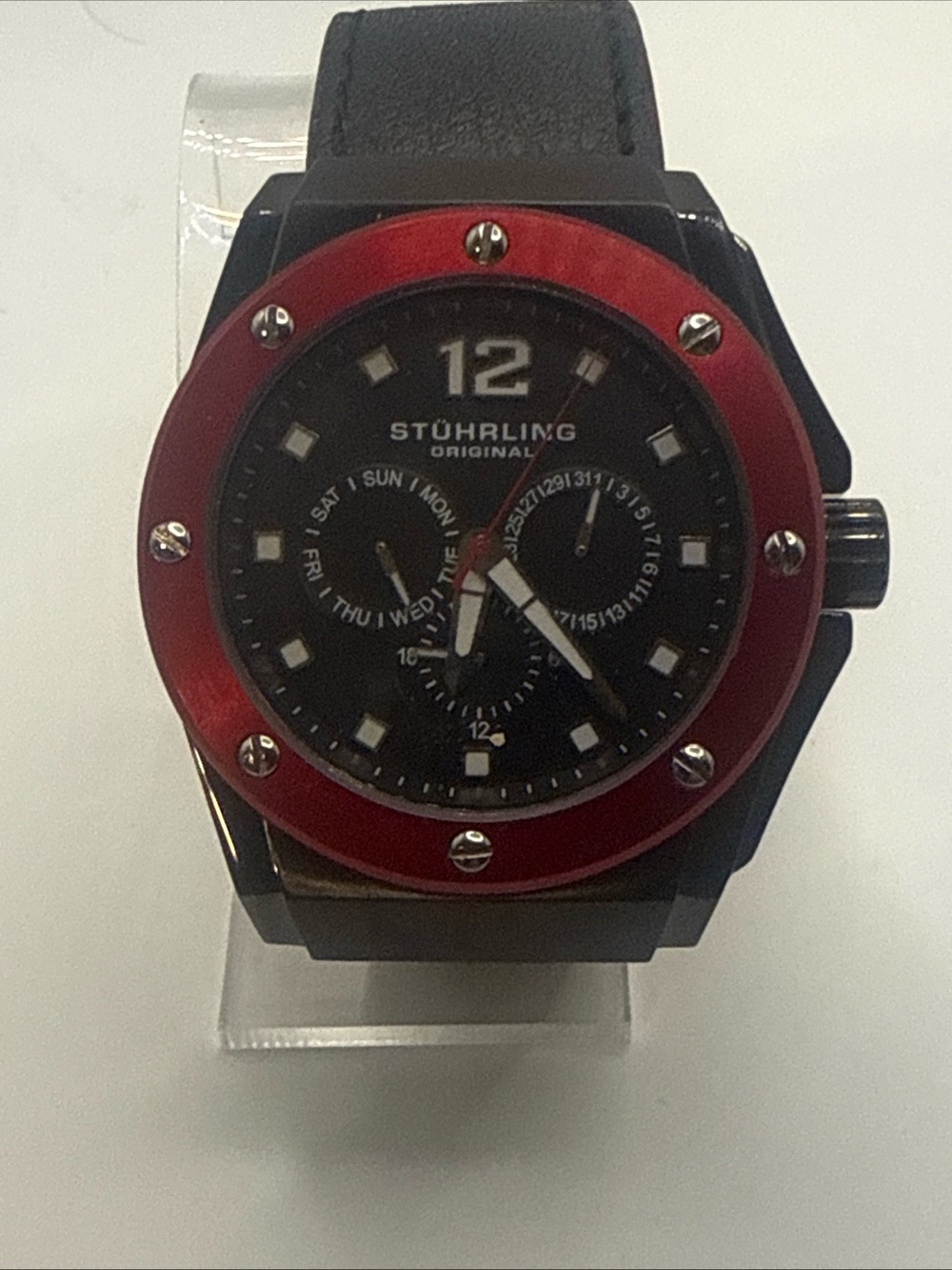 Stuhrling Original Red and Black Men's Sport Watch
